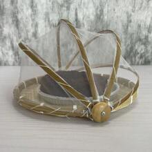 Kit 3 Bread Basket Cake Holder With Rectangular Retractable Cover - Màu be - Xem 2