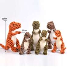 Cats And Dogs Pet Plush Dinosaur Toys Indestructible Plush Dinosaur Chew Toys Squeaky Stuffing Pet Supplies For Small Big Dogs