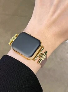 1 pieza Correa de reloj marrón suave y cómoda con diseño ultrafino, adecuada para relojes series compatibles con 38mm/40mm/42mm/44mm/45mm/46mm/49mm