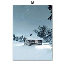 1 件圣诞节和冬季雪礼物壁画帆布画北欧帆布和版画卧室家居装饰无框架 - 彩色 - 查看 39