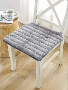 1 件纯色蓬松座垫，现代简约风格，带系带，柔软舒适，适合秋冬季餐厅、客厅、沙发、榻榻米、办公室使用 - 灰色 - 查看 6