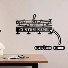 1PC DIY Tùy Chỉnh Kim Loại Giải Thưởng Âm Nhạc Treo Tường Nghệ Thuật Huy Chương Hiển Thị Biển Báo Giải Thưởng, Móc Treo Huy Chương Cho Trang Trí Nội Thất Cho Trang Trí Phòng Khách - màu đen - Xem 2