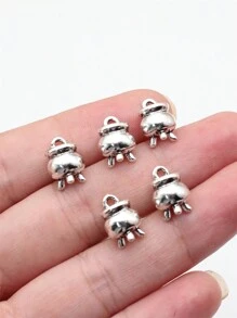 10入組11x8x8mm（0.43x0.31x0.31英寸）3D鼎爐香爐吊飾創意吸睛儀器時尚項鍊手鐲耳環鑰匙扣DIY珠寶製作手工藝品 - 香爐 - 查看 5