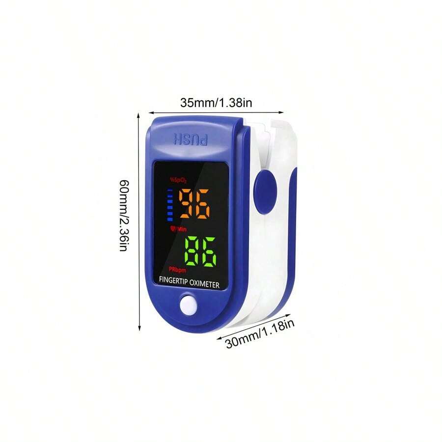 1pc Adult Fingertip Pulse Oximeter Blood Oxygen Saturation Monitor