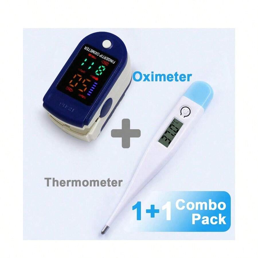 1pc Adult Fingertip Pulse Oximeter Blood Oxygen Saturation Monitor