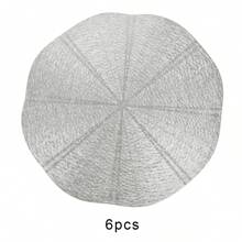 4 Stücke/6 Stücke/8 Stücke runde PVC metallisch geprägte hitzebeständige Platzsets, waschbare Tischsets für Restaurant Hotel Party Dekoration