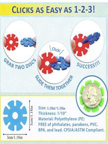 300片圆形马赛克套装创意拼图积木玩具房间装饰圣诞礼物彩色积木彩色积木 - 彩色 - 查看 8
