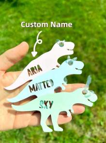 Cute Backpack Tags, Dinosaur Name Tag, Bag Tags For Kids, Custom Keychain For School, Diaper Bag Charm, Bag Charm, Backpack Name Tag Back To School Winter Gift Ideas Boy Girl Valentine's Day