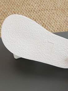 1 双儿童/青少年白色蝴蝶水晶兔子 PU 拖鞋，防滑平底且耐用