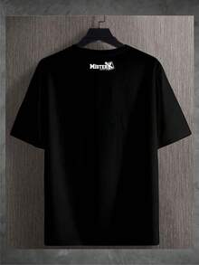 T-Shirts Half Robot Bear T-Shirt - Black - View 2