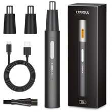 Recortador de vello de nariz recargable, afeitadora eléctrica de vello de nariz, recortador de vello de oídos de material metálico