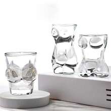 1pc Creative Body Shape Glass Cup Whiskey Glasses Wine Shot Glass Cup Sexy Lady Men Body Shape Chest Beer Cup For Vodka Whiskey Beer - Multicolor - View 4