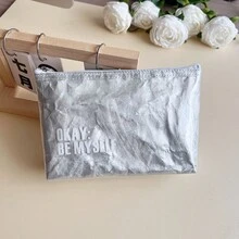 1 túi đựng đồ trang điểm xách tay dung tích lớn bằng giấy TYVEK sang trọng cổ điển, chống thấm nước - Nhiều màu - Xem 22