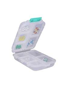 3 Packungen / 1 Packung tragbare Pillendose - ultraportabler wöchentlicher Reise-Pillenorganizer mit automatischem Spender und mehreren Fächern für Pillen, Vitamine und Fischöl - perfekt für Handtasche oder Tasche, kompakter und robuster Medizinbehälter