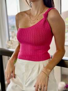 SUMMER CROPPED TRICOT MODAL NEW COLLECTION - Hot Pink - View 1