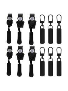 12 Pcs/Set Zipper Repair Kit, Universal Replacement Instant Zipper Fix Sliding Teeth Screw Head With 3 Different Sizes, Zipper Repair Master Kit - Zippers With Tool-Free Replacement, Black Holder, Detachable Head, And Quick Fix Slide For Jackets, Suitcases, Backpacks, Boots - No Sewing Required, Easy To Use - Multicolor - View 2