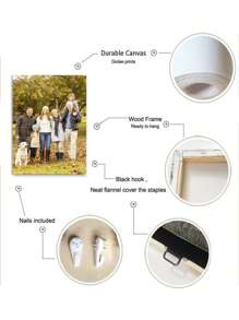 1pc Customizable Pine Photo Frames - Great For Personalizing Photos, Great For Bedroom And Living Room Decor, Great For Weddings, Valentine's Day Decor Ornamental Fashionable, Exquisite Custom, Personalized, Unique Ideal Gifts For Her, Boyfriend, Girlfriend, Dad, Family, Mom, Friends, Pets, Son, School Students, Daughter, Workers For Valentine's Day Mother's Day - Multicolor - View 7