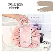 1 Túi đựng mỹ phẩm có dây rút thiết kế mới, có thể lấy ra và mang đi nhanh chóng, da PU, chống bụi bẩn, chống nước - Nhiều màu - Xem 12