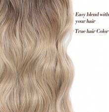 Extensiones con clip, 4 piezas de extensiones de cabello largo ondulado, extensiones de cabello sintético suave natural, postizo con clip para mujeres y niñas