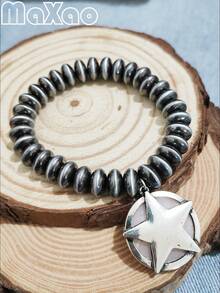 Mặt dây chuyền cổ điển khảm ngọc trai Navajo, hạt ngọc bích hồng đánh bóng thủ công, độc đáo, thích hợp để đeo dự tiệc - Màu Hồng baby - Xem 10