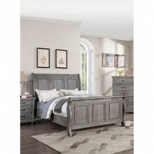 Grey Sleigh Design Headboard FB 1pc Eastern King Size Panel Bed Beautiful Wooden Bedroom Furniture Antique Gray Oak Finish - Xám cổ + Xám + MDF + Ván dăm + Đương đại + Hiện đại + Chuyển tiếp-2 - Xem 2
