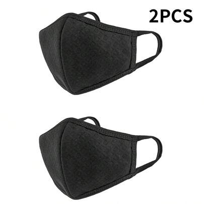 2pcs 3D Outdoor Travel 3D Face Mask, Reusable And Washable, Breathable Cycling Anti-Dust Protective Mask
