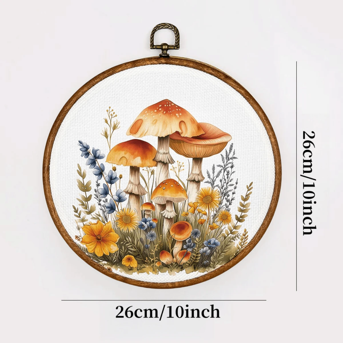 1 peça Vintage Mushroom Wall Decor Art Planta Rústica Moderna Têxtil