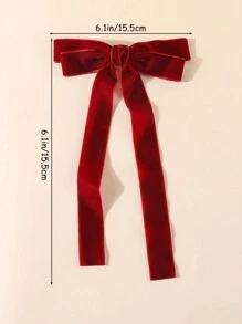 2/4 piezas Pinzas de pelo de niña vintage de terciopelo con lazo, pasador de pelo de lazo de terciopelo de cola larga de moda, accesorios de pelo para el uso diario