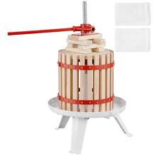 Fruit Wine Press Solid Wood Basket Manual Juice Maker For Kitchen Home Cider Apple Grape Vegetables Honey Olive Oil 6 Liter Capacity