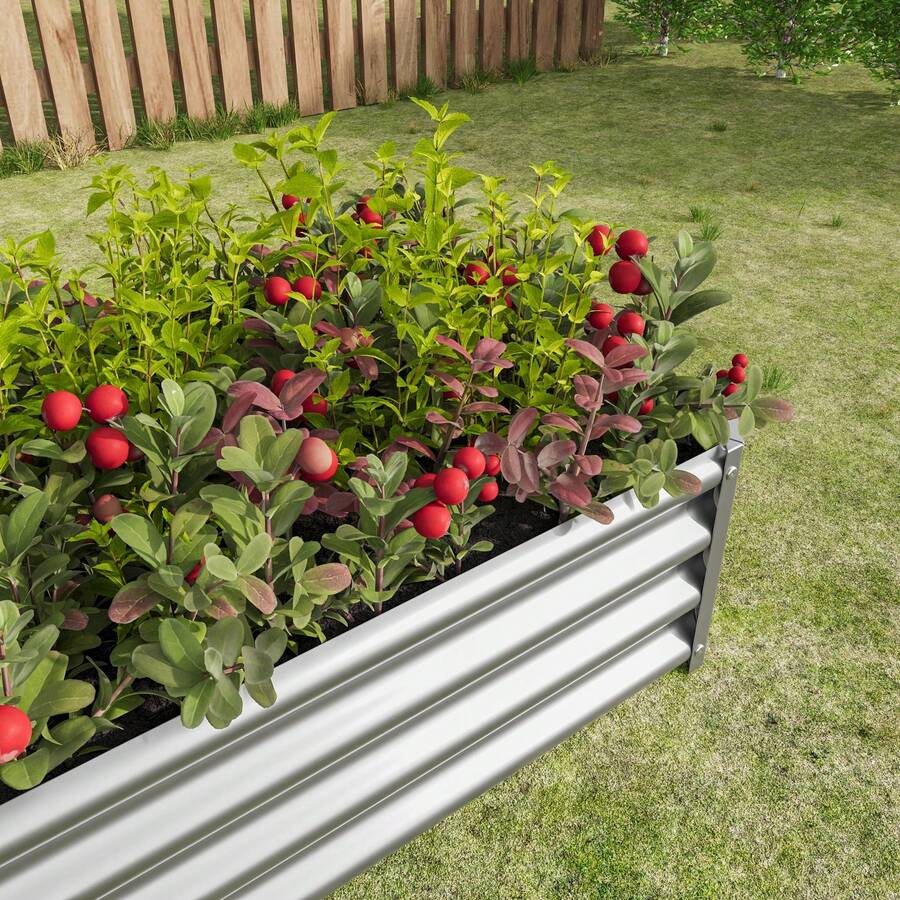 Functional Metal Raised Garden Bed With Reliable Open Bottom Drainage