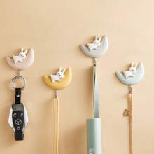 1对兔子挂钩自粘式浴室宿舍门上卫生间卡通月子免打孔墙壁挂式 - 彩色 - 查看 1