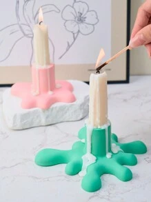 1 Khuôn nến silicon hình giọt nước dãi DIY Đế nến thạch cao bê tông thủ công - khuôn - Xem 8