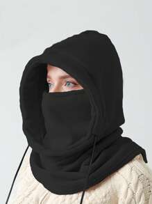 1pc Women Beanie Fleece Cycling Hat Scarf Hooded Face Cover Men Camping Cycling Cap Ski Balaclava Skullies Beanie Bonnet Neckerchief - A - View 8