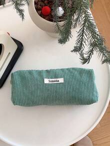 1 hộp đựng bút chì màu trơn nhung kẻ cổ điển mới, túi đựng mỹ phẩm đơn giản và thanh lịch, phong cách Boho - Nhiều màu - Xem 9