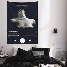 1 件香烟专辑封面印刷挂毯，适用于客厅、卧室、办公室、家居装饰、派对的聚酯纤维壁挂装饰，具有悬垂效果的矩形厨房壁挂，包括 3 个钉子和 2 个夹子、房间装饰、房间旗帜、房间用品、壁挂