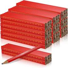 10/30 Piezas Lápices de carpintero, lápices de carpintero rojos octagonales duros negros para marcado de construcción, marcado de madera y concreto, de vuelta a la escuela