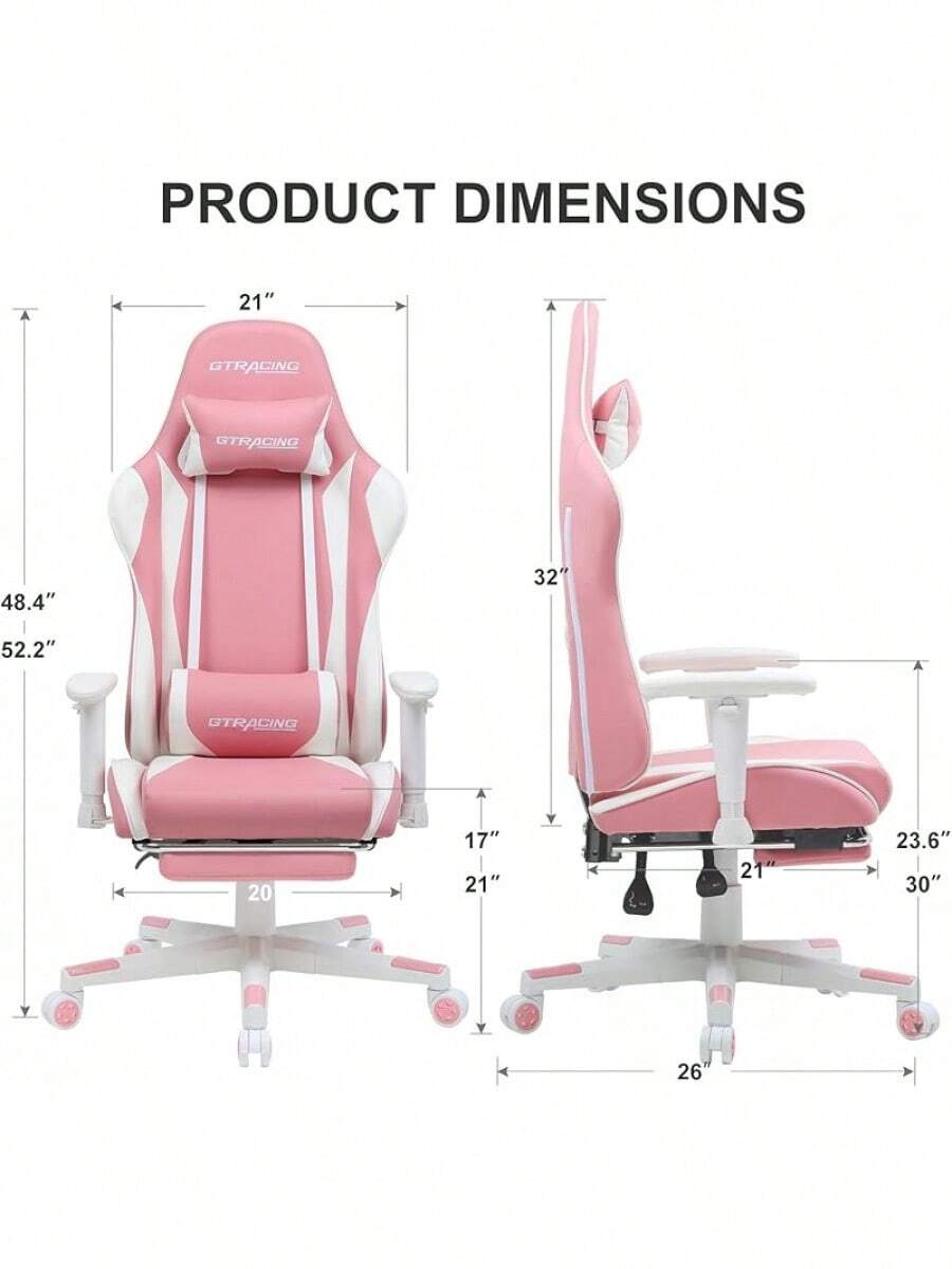 GTRACING Gaming Chair With Footrest, Ergonomic Computer Game Desk Chair