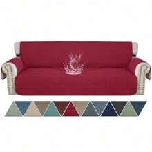 Ystyle Waterproof Sofa Cover 1/2/3/4 Seater With Armrests, Cat Scratch Resistant Sofa Cover With Side Pockets, Non-Slip Sofa Cover, Universal Sofa Cover Furniture Protector - Burgundy - View 9