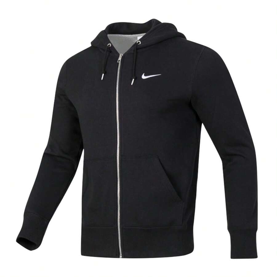 Nike AS FZ FT HOODY 外套男士運動服裝針織休閒服連帽開襟衛衣保暖夾克 521574-010 - 黑色 - 查看 1