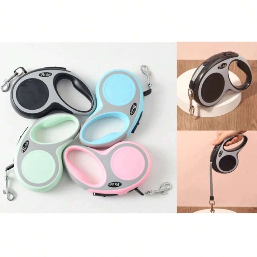 Retractable Dog Leash 3m Or 5m With Control Button For Adjustment Premium Pet Walking Line LR-0159 - Blue - View 1