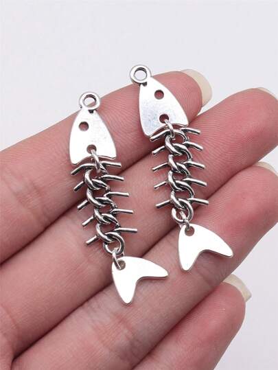 4入組/套魚刺DIY吊墜