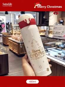 1 pieza, Taza de agua de acero inoxidable, portátil, botella de agua, aislamiento térmico y frío, regalo para hombres y mujeres para volver a la escuela