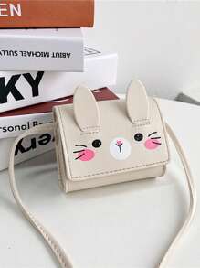 1pc PU Magnetic Buckle Fashion Cartoon Rabbit 3D Ear One Shoulder Crossbody Bag, Cute Mini Coin Purse, Suitable For Girls In Various Occasions, Comfortable Shoulder Strap, Versatile And Unpicky, Suitable For Outdoor, Play, Commute Use, Perfect Gift For Teenagers - Cartoon Coin Crossbody Bag - View 13