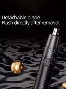 锂电池供电的男士便携式毛发修剪器/鼻毛修剪器，携带和清洁方便 - 紅色 - 查看 2