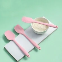 4pcs/Set Nordic Style Silicone Bakeware Tools, Mini Scraper/Mini Spatula/Basting Brush/Long Spatula, Macaron Colors, Cake Cream Cheese Spreader, Kitchen Utensils