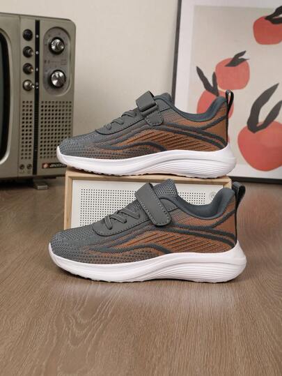 Children's Fashionable Versatile Sports Casual Sneakers, Breathable Training Shoes For Bigger Kids, Spring Autumn