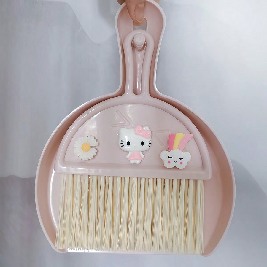 DOBBLE Cute Cartoon Broom Dustpan Set Small Household Mini Desktop Dust