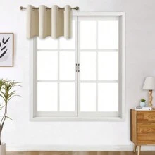 Panouri de perdele negre cu ochiuri, disponibile în opțiuni de 4/2/1 panouri, dimensiuni multiple, țesătură în 3 straturi de înaltă calitate, izolare termică și umbrire solară, potrivite pentru dormitor, sufragerie, sufragerie, bucătărie, dulap, culoare bej