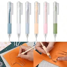 1/2 件简易压刀笔 美工刀笔 纸张裁剪工具 剪贴簿贴纸切割器 快速盒刀 工艺用品 - 彩色 - 查看 7