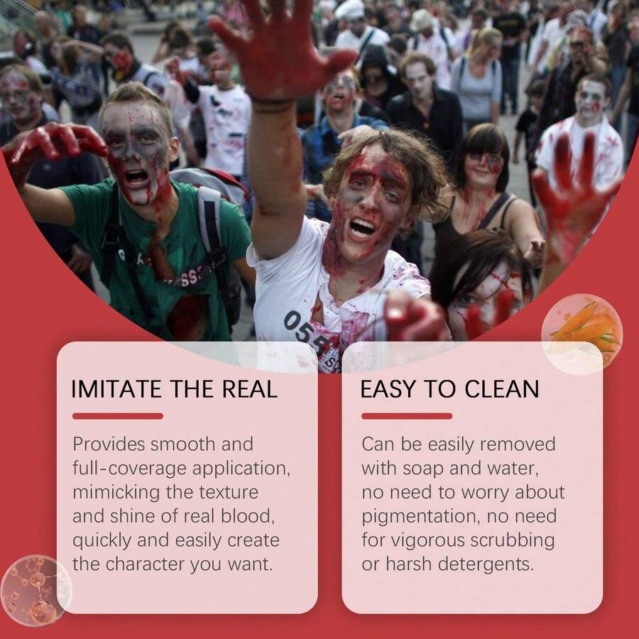 Halloween Decorations Cosplay Fake Blood Plasma Party Dress Up Vomiting